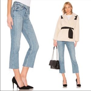 Grlfrnd Tatum Crop Flare Jeans in Late Night Wash. Sz 30